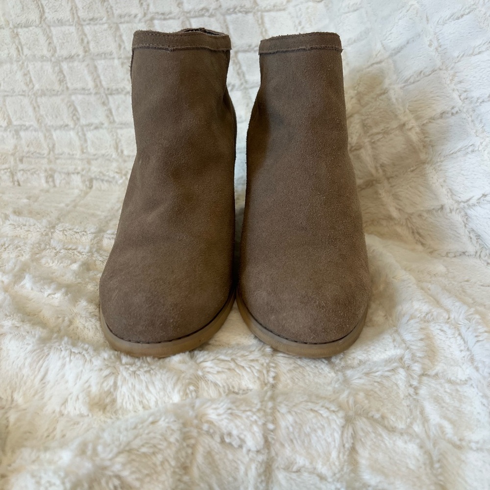 Maurices Tan Suede Ankle Booties